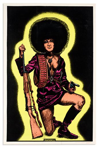 (BLACK POWER.) Group of 6 black-light posters.